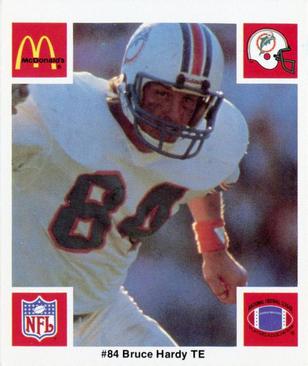 1986 McDonald's Miami Dolphins #NNO Bruce Hardy Front