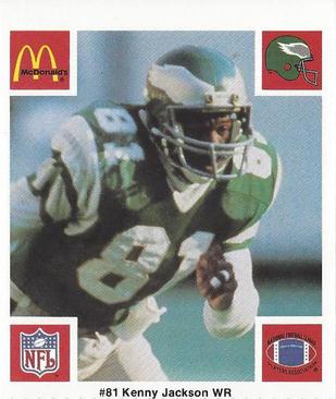 1986 McDonald's Philadelphia Eagles #NNO Kenny Jackson Front
