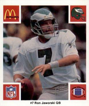 1986 McDonald's Philadelphia Eagles #NNO Ron Jaworski Front