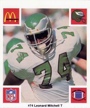 1986 McDonald's Philadelphia Eagles #NNO Leonard Mitchell Front