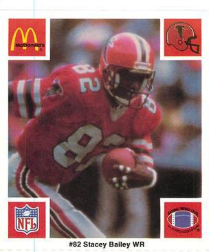 1986 McDonald's Atlanta Falcons #NNO Stacey Bailey Front