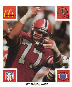1986 McDonald's Atlanta Falcons #NNO Rick Bryan Front