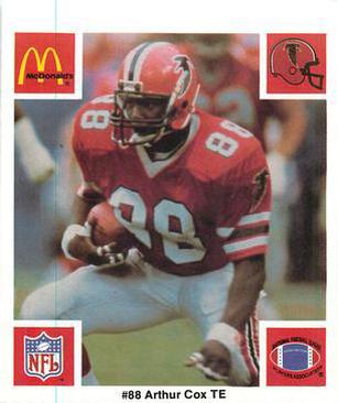 1986 McDonald's Atlanta Falcons #NNO Arthur Cox Front