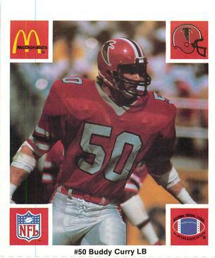 1986 McDonald's Atlanta Falcons #NNO Buddy Curry Front
