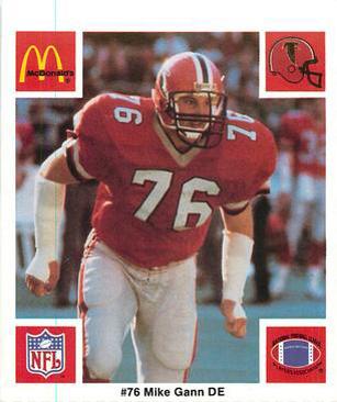 1986 McDonald's Atlanta Falcons #NNO Mike Gann Front
