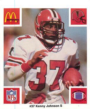 1986 McDonald's Atlanta Falcons #NNO Kenny Johnson Front