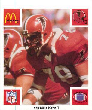 1986 McDonald's Atlanta Falcons #NNO Mike Kenn Front