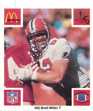 1986 McDonald's Atlanta Falcons #NNO Brett Miller Front