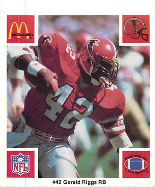 1986 McDonald's Atlanta Falcons #NNO Gerald Riggs Front