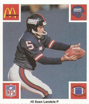 1986 McDonald's New York Giants #NNO Sean Landeta Front