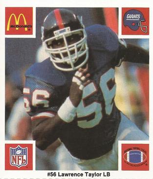 1986 McDonald's New York Giants #NNO Lawrence Taylor Front