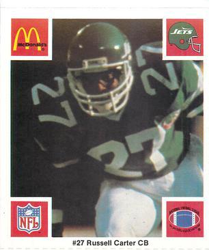1986 McDonald's New York Jets #NNO Russell Carter Front