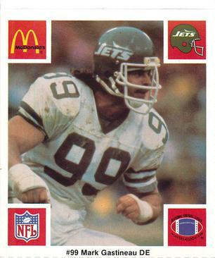 1986 McDonald's New York Jets #NNO Mark Gastineau Front
