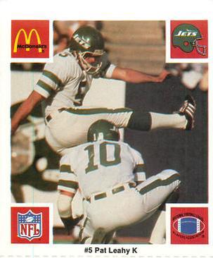 1986 McDonald's New York Jets #NNO Pat Leahy Front