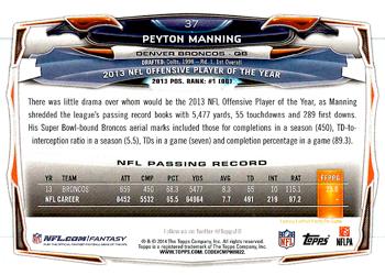 2014 Topps #37 Peyton Manning Back