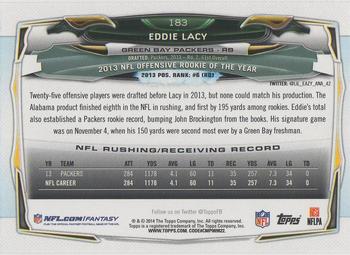 2014 Topps #183 Eddie Lacy Back
