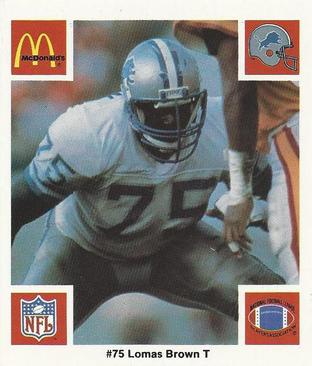 1986 McDonald's Detroit Lions #NNO Lomas Brown Front
