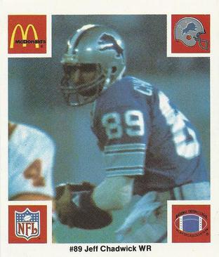 1986 McDonald's Detroit Lions #NNO Jeff Chadwick Front