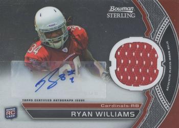 2011 Bowman Sterling - Autographed Relics #BSAR-RW Ryan Williams Front