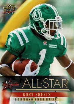 2013 Upper Deck CFLPA All-Stars #AS-7 Kory Sheets Front