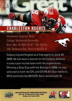 2013 Upper Deck CFLPA All-Stars #AS-16 Charleston Hughes Back
