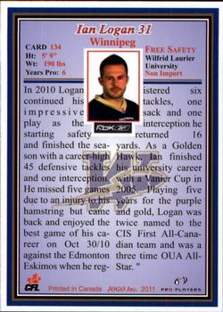 2011 JOGO #134 Ian Logan Back