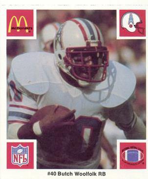 1986 McDonald's Houston Oilers #NNO Butch Woolfolk Front
