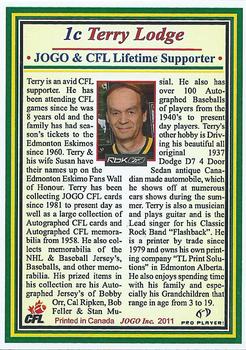 2011 JOGO - Collectors #1-C Terry Lodge Back