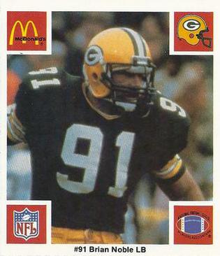 1986 McDonald's Green Bay Packers #NNO Brian Noble Front