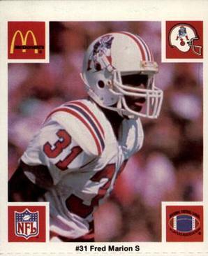 1986 McDonald's New England Patriots #NNO Fred Marion Front
