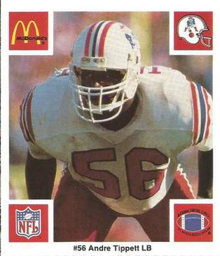 1986 McDonald's New England Patriots #NNO Andre Tippett Front