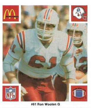 1986 McDonald's New England Patriots #NNO Ron Wooten Front