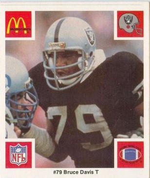 1986 McDonald's Los Angeles Raiders #NNO Bruce Davis Front