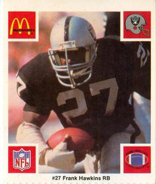 1986 McDonald's Los Angeles Raiders #NNO Frank Hawkins Front