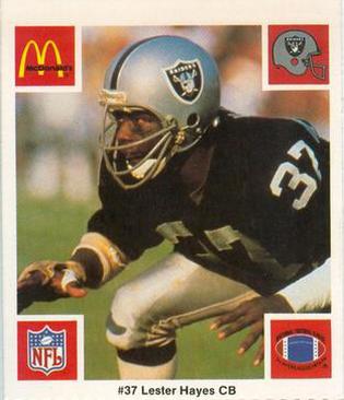 1986 McDonald's Los Angeles Raiders #NNO Lester Hayes Front