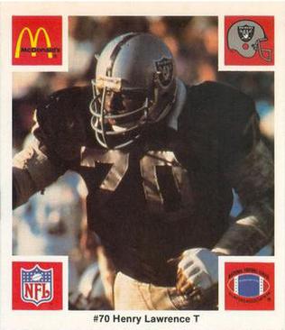 1986 McDonald's Los Angeles Raiders #NNO Henry Lawrence Front