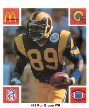 1986 McDonald's Los Angeles Rams #NNO Ron Brown Front