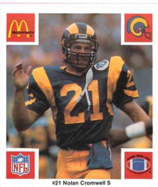 1986 McDonald's Los Angeles Rams #NNO Nolan Cromwell Front
