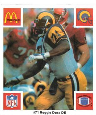 1986 McDonald's Los Angeles Rams #NNO Reggie Doss Front