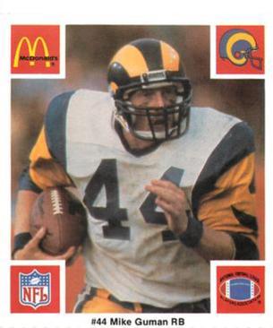 1986 McDonald's Los Angeles Rams #NNO Mike Guman Front