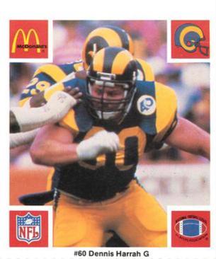 1986 McDonald's Los Angeles Rams #NNO Dennis Harrah Front