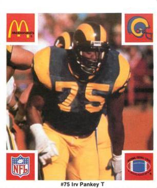 1986 McDonald's Los Angeles Rams #NNO Irv Pankey Front