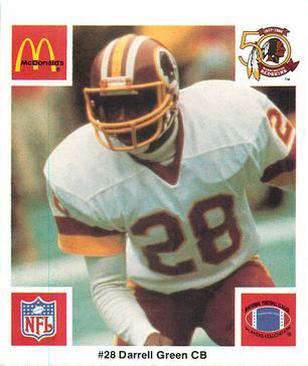 1986 McDonald's Washington Redskins #NNO Darrell Green Front