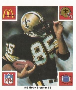 1986 McDonald's New Orleans Saints #NNO Hoby Brenner Front
