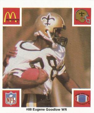 1986 McDonald's New Orleans Saints #NNO Eugene Goodlow Front
