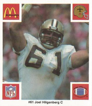 1986 McDonald's New Orleans Saints #NNO Joel Hilgenberg Front
