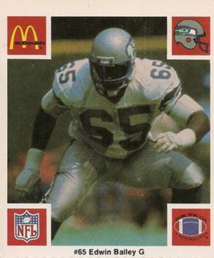 1986 McDonald's Seattle Seahawks #NNO Edwin Bailey Front