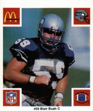 1986 McDonald's Seattle Seahawks #NNO Blair Bush Front