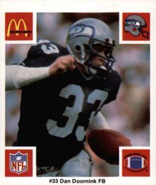 1986 McDonald's Seattle Seahawks #NNO Dan Doornink Front