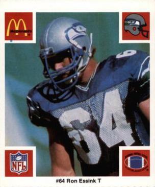 1986 McDonald's Seattle Seahawks #NNO Ron Essink Front